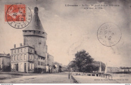 Y28-33) LIBOURNE - LA TOUR DU GRAND PORT DU XVI° SIECLE ET LE QUAI DE L ' ISLE - 1910 - Libourne