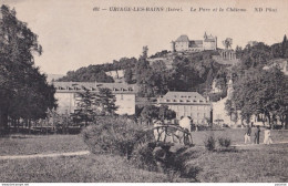 Y28-38) URIAGE LES BAINS (ISERE) LE PARC ET LE CHATEAU - ( 2 SCANS ) - Uriage