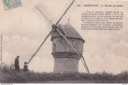 Y27-44) GUERANDE - LE MOULIN A VENT  DU DIABLE - ANIMEE  1907 -  ( 2 SCANS )  - Guérande