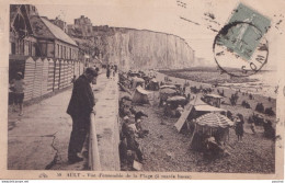 Y27-80) AULT - VUE D  'ENSEMBLE DE LA PLAGE - A MAREE BASSE -  ANIMEE - 1924  - Ault