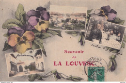 Y26-07) LA LOUVESC (ARDECHE) SOUVENIR - FLEURS - PENSEES -  MULTIVUES -1907 - La Louvesc