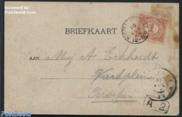 Netherlands, Kleinrond Cancellations 1904 Kleinrond HOEDEKENSKERKE On NVPH 51 On Ill. Postcard From Hoedekenskerke, Po.. - Other & Unclassified