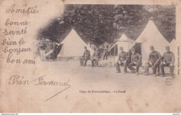 Y26-77) CAMP DE FONTAINEBLEAU  - LE POSTE - MILITAIRES - 1904 - ( 2 SCANS ) - Fontainebleau