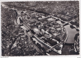 Y26-  75) PARIS - LA SEINE ET L'ILE DE LA CITE - VUE AERIENNE - ( 2 SCANS ) - Die Seine Und Ihre Ufer