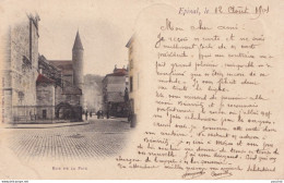 Y25-88) EPINAL - RUE DE LA PAIX - CARTE COLORISEE - 1901 - ( 2 SCANS ) - Epinal