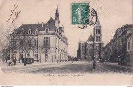 Y23-93) SAINT DENIS - LA MAIRIE ET LA BASILIQUE  - 1908   - Saint Denis