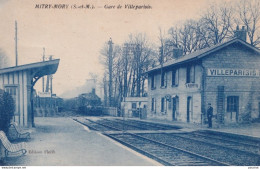 Y20-77) MITRY MORY (SEINE ET MARNE) GARE DE VILLEPARISIS - ANIMEE - TRAIN - 1936 - ( 2 SCANS ) - Mitry Mory