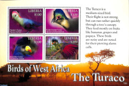 Liberia 2015 Birds Of West Africa 4v M/s, Mint NH, Nature - Birds - Autres & Non Classés