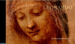 Great Britain 2019 Leonardo Da Vinci, Prestige Booklet, Mint NH, Stamp Booklets - Art - Leonardo Da Vinci - Paintings - Ongebruikt