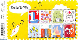 Great Britain 2015 Greeting Stamps, Smilers 8v, With Bar-code, Mint NH, Various - Greetings & Wishing Stamps - Ongebruikt