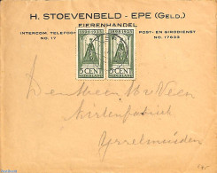 Netherlands 1923 Letter With Jubilee Stamps, Perf 11:12, Postal History - Lettres & Documents