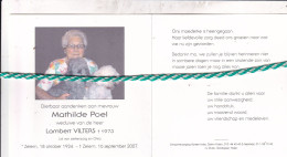 Mathilde Poel-Vilters, Zelem 1924, 2007. Foto Honden - Overlijden