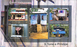 Sao Tome/Principe 2010 Typical Houses 4v M/s, Mint NH - Sao Tome En Principe