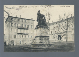 CPA - 07 - Annonay - Statue Des Frères Montgolfier - Circulée En 1913 - Annonay