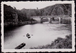 Jolie Photographie Ancienne Pont De Crozant Sur La Creuse Le 13 Novembre 1938, Nouvelle Aquitaine 6 X 8,6 Cm - Places