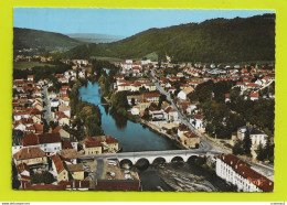 25 PONT DE ROIDE Entre Montbéliard Et Saint Hippolyte N°129112 Vue Aérienne Le Pont La Vallée Du Doubs Bus Ancien - Saint Hippolyte