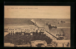 CPA Port Said, Casino And The Entrance Of Canal  - Sonstige & Ohne Zuordnung