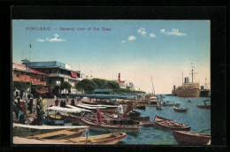 CPA Port-Said, General View Of The Quay  - Sonstige & Ohne Zuordnung