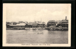 CPA Port-Said, Panoramic View Of The Quay  - Andere & Zonder Classificatie