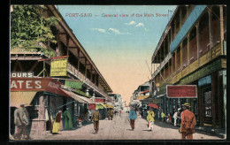 CPA Port-Said, General View Of The Main Street  - Sonstige & Ohne Zuordnung
