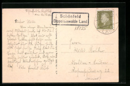 AK Landpoststempel Schönfeld, Dippoldiswalde Land  - Other & Unclassified