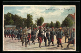 AK Transport Französischer Gefangener, Kriegsgefangene  - War 1914-18
