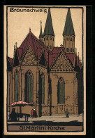 Steindruck-AK Braunschweig, St. Martini-Kirche  - Autres & Non Classés