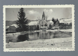 CPA - 38 - Saint-Paul-les-Monestier - Le Lac Et L'église En Hiver - Ed. Hôtel Du Lac - L. Maurice - Circulée En 1938 - Andere & Zonder Classificatie