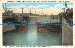 R677445 Panama Canal. Opening Lower Guard Gates. Miraflores Locks. I. L. Maduro. - Monde