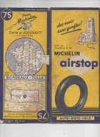 Carte MICHELIN N°75 Bodeaux-Tulle     1955   (PPP47497) - Cartes Routières