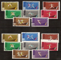 POLAND 1962●European Athletic Championship●Mi 1338-45 A & B CTO - Gebruikt