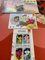 Korea Stamp MNH Orchids Pack 2001 Japan Stamp Exhibition - Corée Du Nord