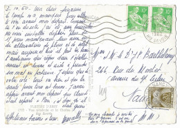 TAXE PLATEAU D ASSY HAUTE SAVOIE, NANCY MEURTHE ET MOSELLE DE 1960 - PAIRE MOISSONNEUSE, FOIN, CARTE PLATEAU D ASSY, - 1960-.... Lettres & Documents