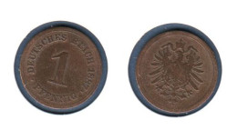 Allemagne  1 Pfennig  1887 Atelier Non Lisible, Type 1, KM#1 , Deutsches Reich - 1 Pfennig