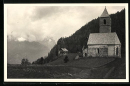 Foto Unbekannter Fotograf, Ansicht Hafling / Südtirol, Kapelle Santa Margherita & Bergstation Der Seilbahn  - Places