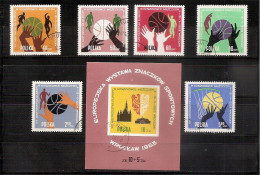 POLAND 1963●Basketball European Championship●Mi 1418-23, Bl.30 CTO - Used Stamps