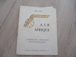 VM Rare Encart Philatélique Avec Carte Compliments Conseil D'Administration Air Afrique 1961/1962 10 TP Commémoratifs - Airplanes