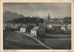 71727182 Kempten Allgaeu Teilansicht Mit Kirche Alpenblick Kupfertiefdruck Kempt - Kempten