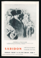 Buvard 12.4 X 18.1 Laboratoires ROCHE Saridon Cabinet Des Estampes De La Bibliothèque Nationale  2587-15 Foire St Cloud - Produits Pharmaceutiques