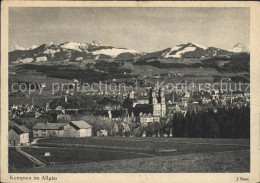 71727181 Kempten Allgaeu Gesamtansicht Mit Alpenpanorama Kupfertiefdruck Kempten - Kempten