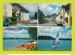 39 CLAIRVAUX LES LACS 4 Vues N°9066 Fontaine Lac Planche à Voile Plongeoir Citroën 2CV Camionnette Renault R14 R16 - Clairvaux Les Lacs