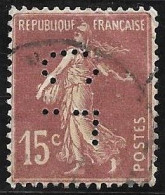 1 04	29	25	N°	189	Perforé	-	CL 218	-	CREDIT LYONNAIS - Used Stamps