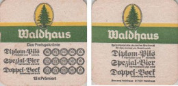 5002163 Bierdeckel Quadratisch - Waldhaus - Diplom-Pils - Beer Mats