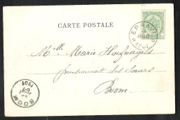  EPRAVE 1901 Op Zichtkaart/cpa HAN Grotte Gouffre De Belvaux Tekening H. Cassiers  Sterstempel - Sterstempels
