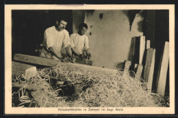 AK Zwiesel /Bay., Holzdrahthobler Bei Der Arbeit An Balken  - Autres & Non Classés