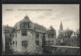 AK Hardheim, Kath. Pfarrkirche St. Albanus Mit Pfarrhaus Und Schloss  - Autres & Non Classés