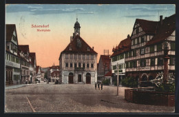 AK Schorndorf /Württ., Marktplatz Mit Brunnen  - Schorndorf