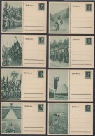 III REICH - WWII / 1937 SERIE COMPLETE DE 8 CARTES DE PROPAGANDE ILLUSTREES - ENTIERS POSTAUX (ref 7294) - Weltkrieg 1939-45