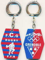 Porte-clefs Métallique F.C.G. Rugby   Xèmes Jeux Olympiques D'Hiver De GRENOBLE 1968  Olympic Games 68 - Autres & Non Classés