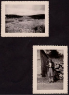 Lot De 2 Photographies Anciennes à Grumelange / Gréimel / Martelange / Belgique, En Aout 1946, 9,8 X 7,3 Cm - Lieux